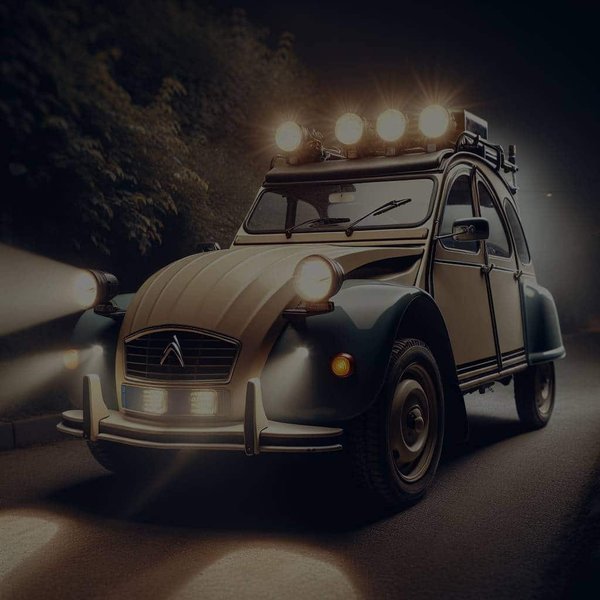 Peut-on améliorer le système d'éclairage d'une vieille Citroën 2CV pour une utilisation nocturne ?